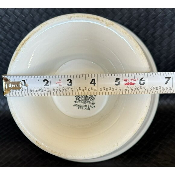Ironstone Pedestal Bowl 10 x 7 In Johnson Brothers English Lion Unicorn Mark - Picture 7 of 8